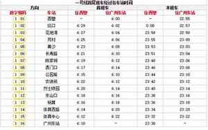广州地铁2号线时间表
