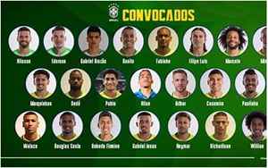 巴西足球队员名单