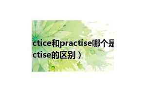 practice和practise的区别