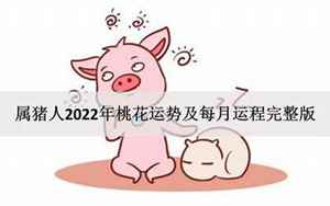 2022猪年桃花运势