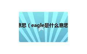 eagle什么意思(eagle的中文解释)