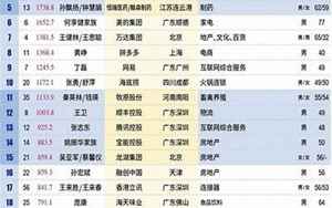 中国富豪榜排名(富豪榜新财富500富人榜)