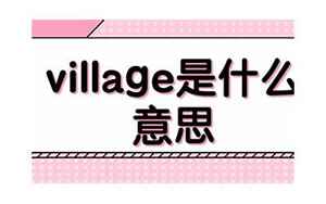 villages(VILLAGES是什么意思)