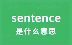 sentences是什么意思(sentences怎么读)