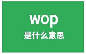wop(wop是什么意思)