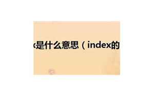 indexed(indexed是什么意思)
