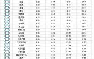 广州地铁2号线时间表(广州地铁2号线各站点营运时间表)