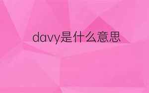 davy(davy是什么意思)